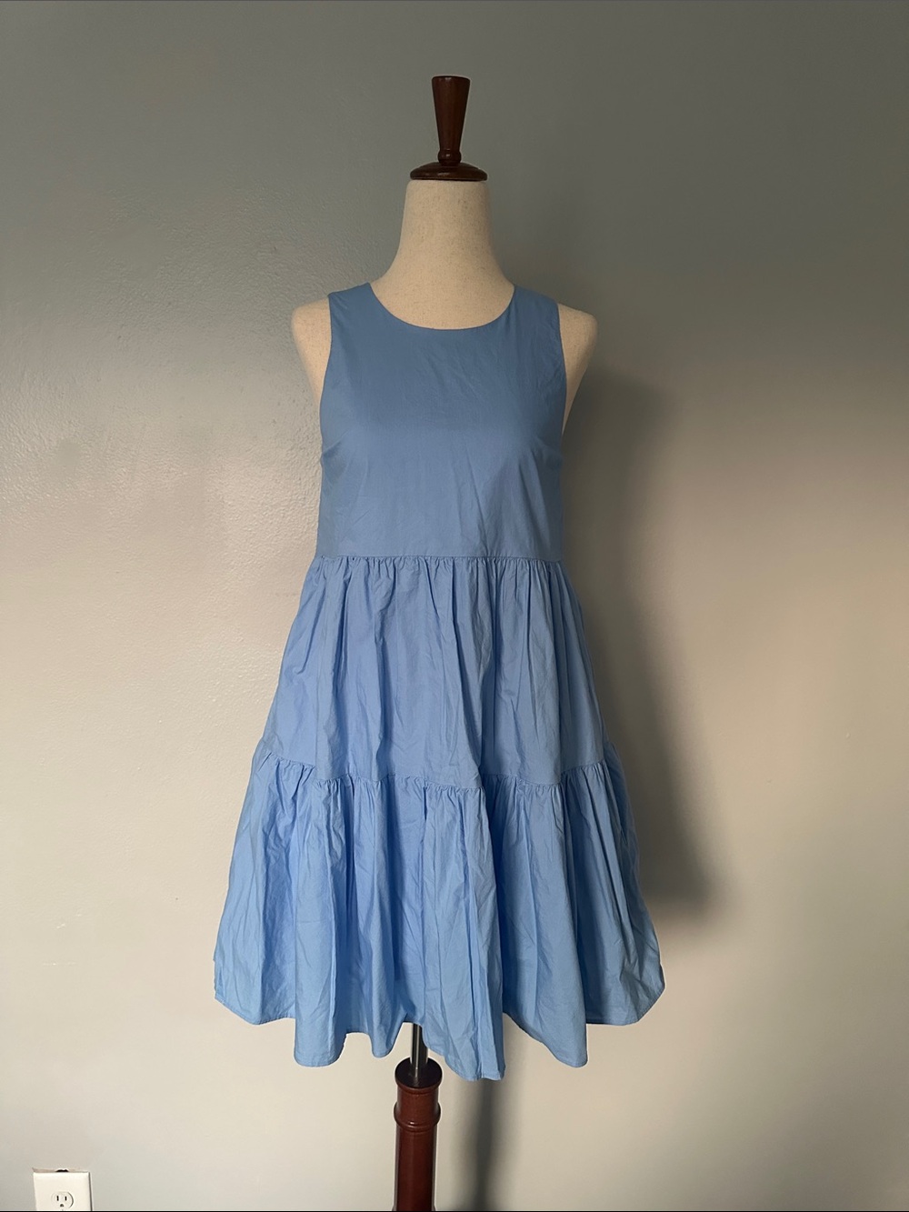 Banana Republic Light Blue Tiered Midi Dress